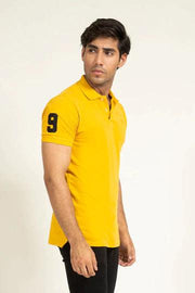 Mustard Embroidered Polo - KIBI SPORTS