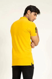 Mustard Embroidered Polo - KIBI SPORTS