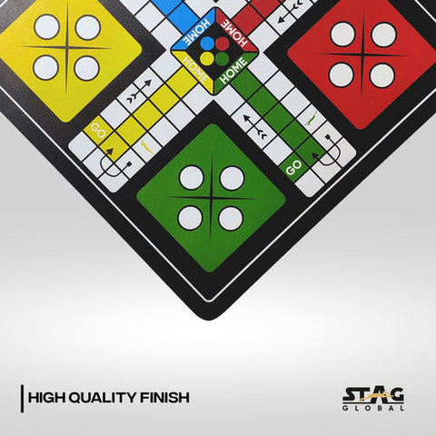 Stag Global Combo Ludo and Chess Board 2 in 1 Indoor Game || One Side Chess and Opposite Side Ludo for Kids || for Youth | KIBI SPORTS
