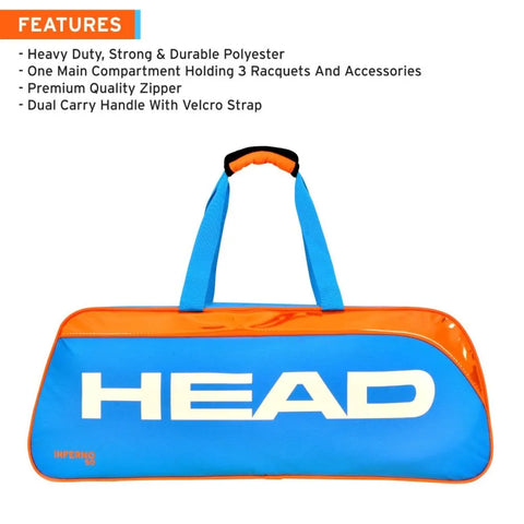 HEAD INFERNO 50 BADMINTON KIT BAG | KIBI SPORTS