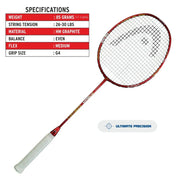 HEAD IGNITION 900 BADMINTON RACQUET (UNSRUNG) | KIBI SPORTS