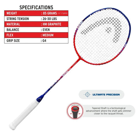 HEAD IGNITION PRO BADMINTON RACQUET (STRUNG) | KIBI SPORTS