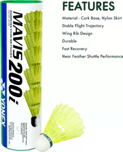 YONEX Mavis 200i Green Cap Nylon Shuttle | KIBI SPORTS - KIBI SPORTS