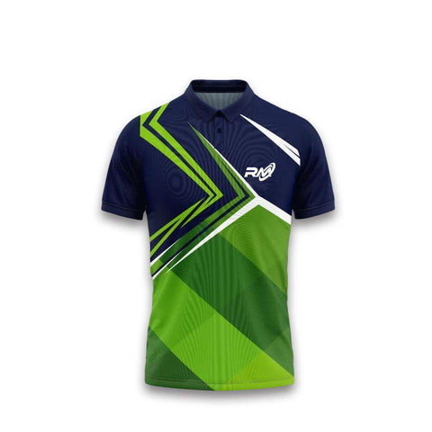 RM Sports Unisex T-shirt | Navy Blue/ Light Green | KIBI Sports - KIBI SPORTS