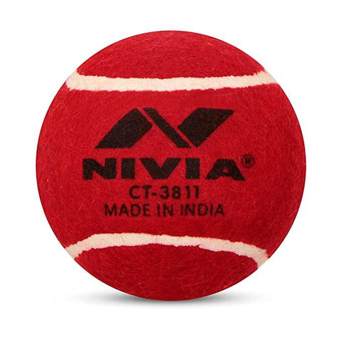 Nivia Heavy Tennis Ball Cricket Ball (Pack of 12 balls) | KIBI Sports - KIBI SPORTS