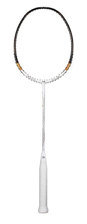 Li-Ning Tectonic 7 Full-Carbon Fiber Badminton Racket, Unstrung (White/Gold) | KIBI Sports - KIBI SPORTS