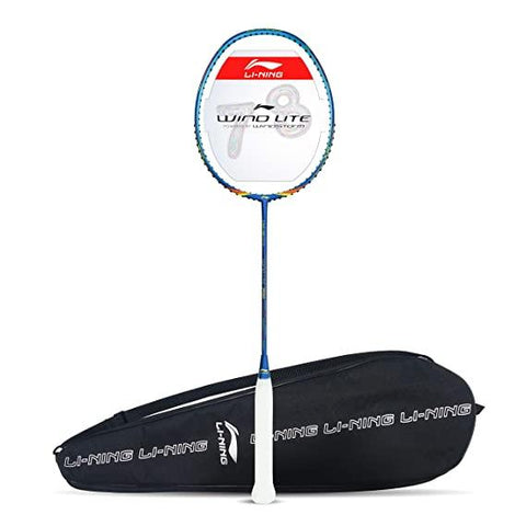 Li-Ning Wind Lite 700 Carbon Fibre Unstrung Badminton Racket with Full Cover, Navy/Red, s1 | KIBI Sports - KIBI SPORTS