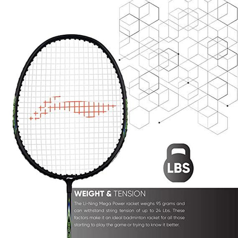 Li-Ning Mega Power Badminton Racquet with Smash Power Frame with Free Full Cover | KIBI Sports - KIBI SPORTS