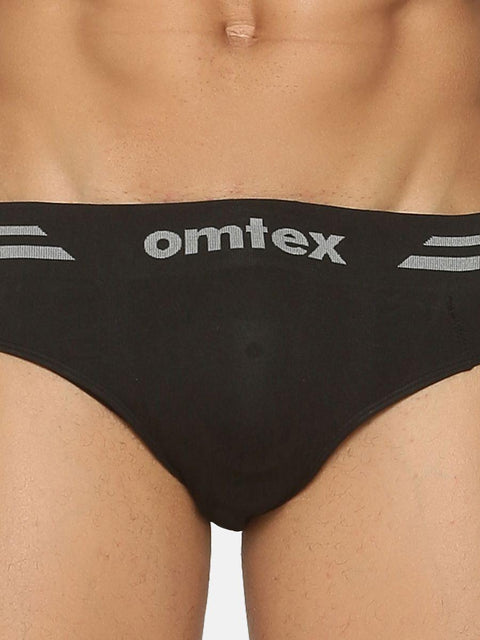 Omtex Sports Brief Seamless Supporter Black | KIBI Sports