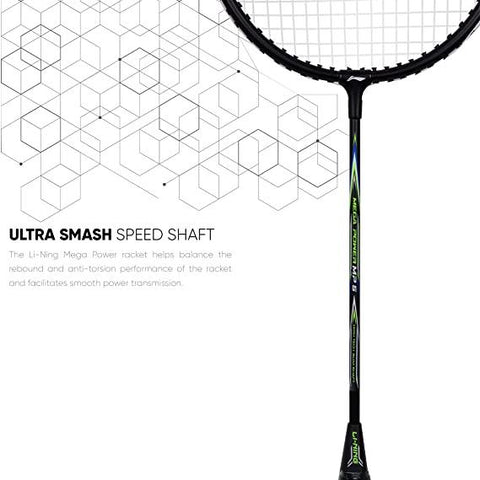 Li-Ning Mega Power Badminton Racquet with Smash Power Frame with Free Full Cover | KIBI Sports - KIBI SPORTS