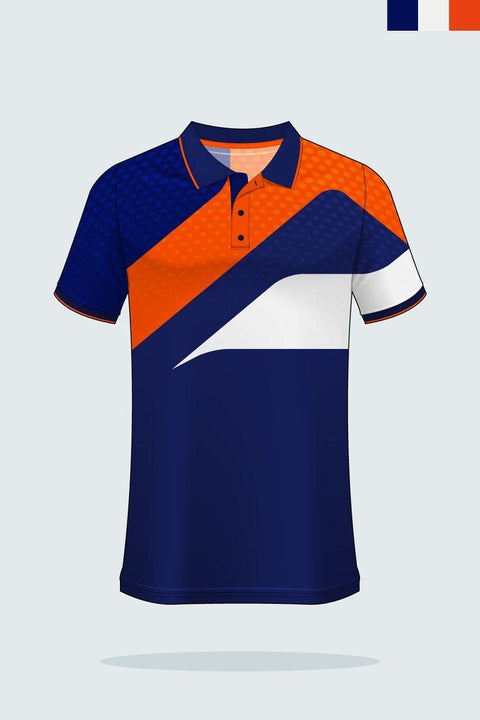 T-Shirts | Collared | Blue-Orange | Women&