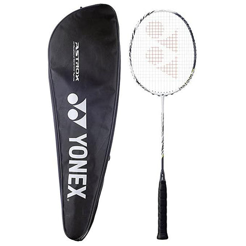 Yonex Astrox 99 Tour Strung Badminton Racquet, 4U5 (White Tiger), Graphite - KIBI SPORTS