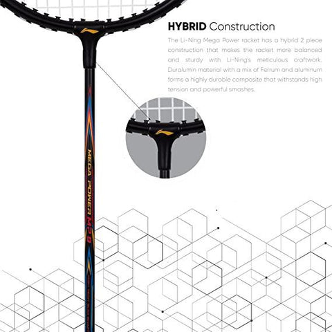 Li-Ning Mega Power Badminton Racquet with Smash Power Frame with Free Full Cover | KIBI Sports - KIBI SPORTS