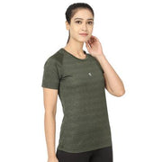 Kronos Raglan Grindle Striper | Women's | Olive | KIBI Sports - KIBI SPORTS