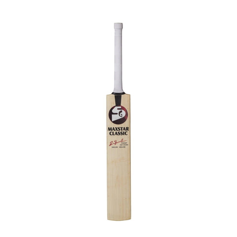 SG Maxstar Classic Traditionally Shaped English Willow grade 6 Cricket Bat (Leather Ball) - KIBI SPORTS