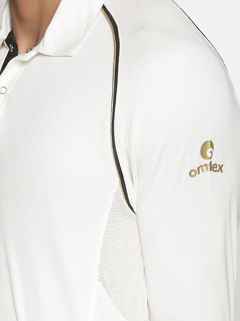 Omtex JW Cricket White Full Sleeve T-Shirt | Cricket | KIBI Sports - KIBI SPORTS