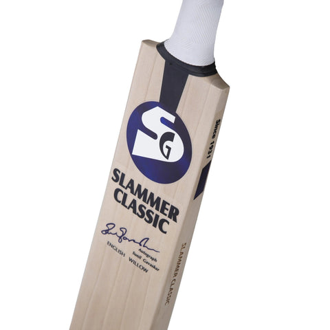 SG Slammer Classic Traditionally Shaped English Willow Cricket Bat (Leather Ball) - KIBI SPORTS