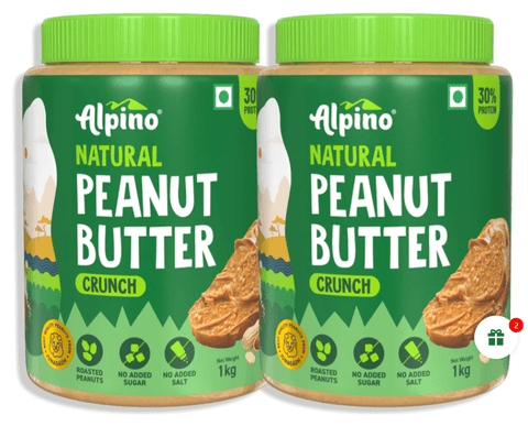 Alpino Natural Crunch Peanut Butter | 400g | KIBI Sports - KIBI SPORTS