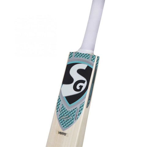 SG Verto Premium Kashmir Willow traditional shaped Cricket Bat (Leather Ball) - KIBI SPORTS
