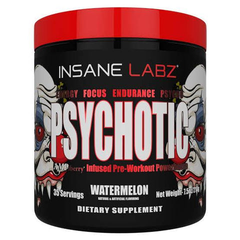 Insane Labz Psychotic Infused | Watermelon | 35 Servings |  Preworkout | KIBI Sports