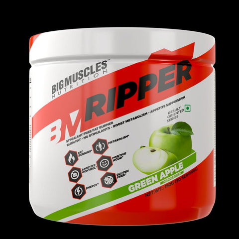 BIG MUSCLES Ripper Fat Burner | Green Apple | 30 Servings | KIBI Sports - KIBI SPORTS