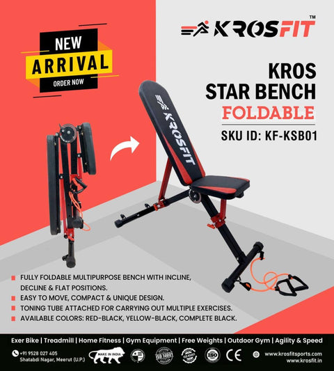 Kros Star Bench Foldable | GYM | KIBI Sports - KIBI SPORTS