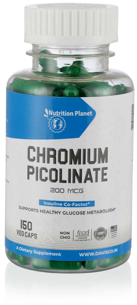 Nutrition Planet Chromium Picolinate | 150 capsules | KIBI Sports