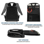 Zarc Anti-Theft Laptop Backpack (Melange) | KIBI Sports