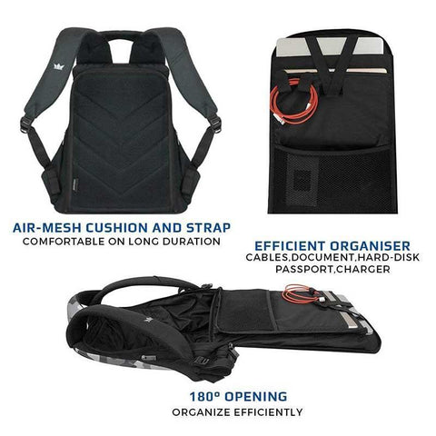 Zarc Anti-Theft Laptop Backpack (Camouflage) | KIBI Sports
